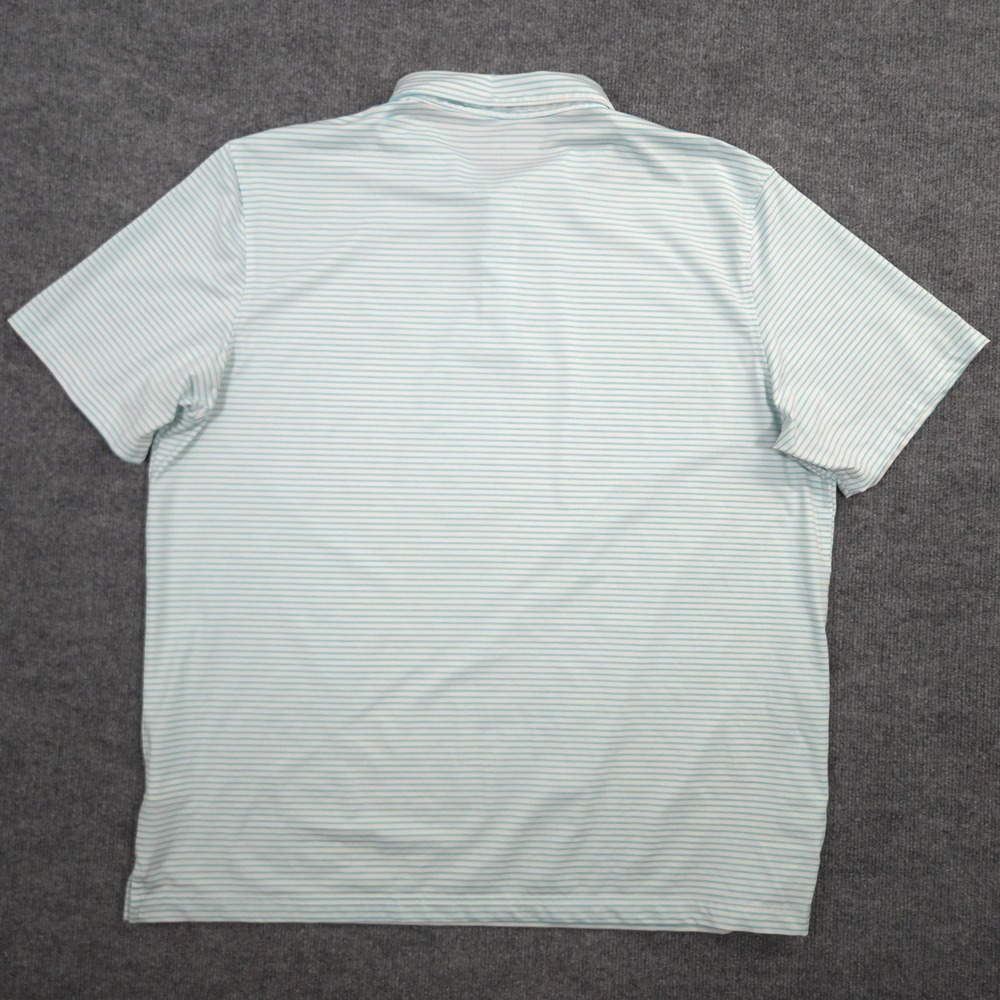 Vineyard Vines Performance Polo Shirt Mens XXL Light Blue Striped Golf Preppy - Picture 4 of 8